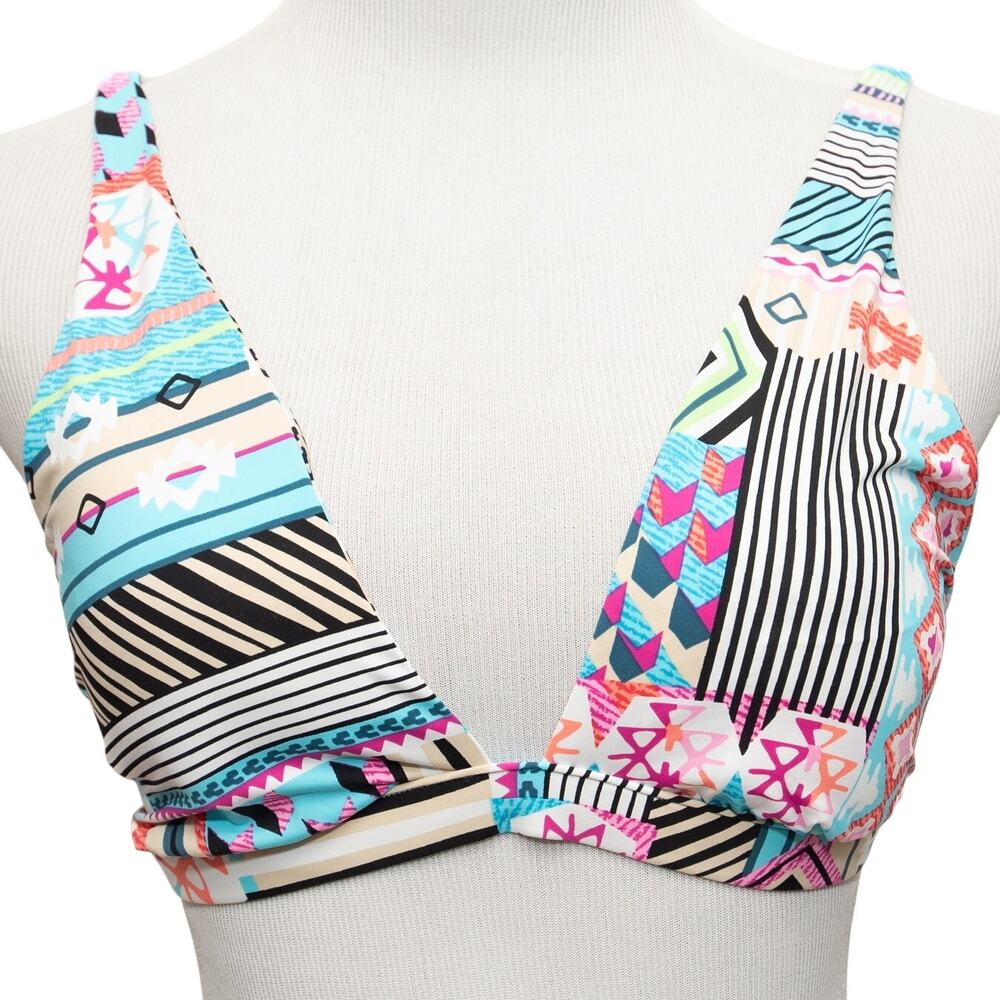 New Vera Bradley Reversible Desert Shapes Emma Bikini Top Size L